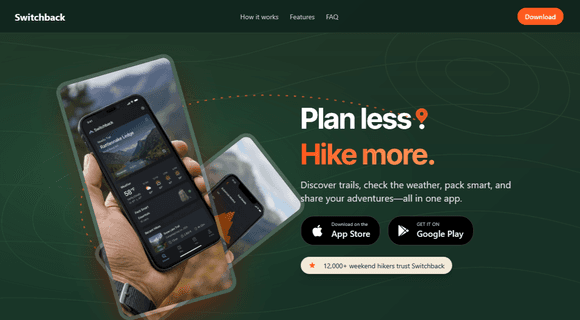 App landing page template homepage