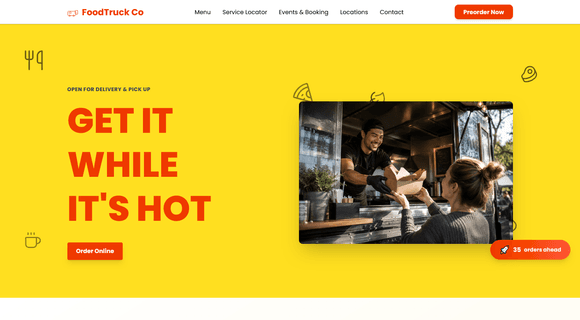 Food truck website template