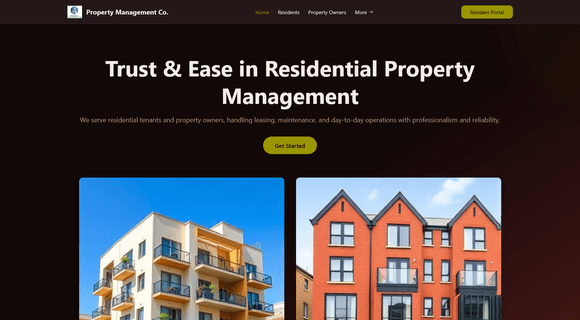 Property management company website
