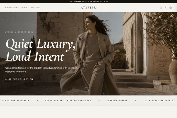 Online store template