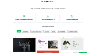 WebWave - AI-Powered Website-Building Platform