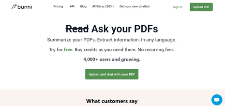 Bunni - AI PDF Tool for Extracting Information and More | B12