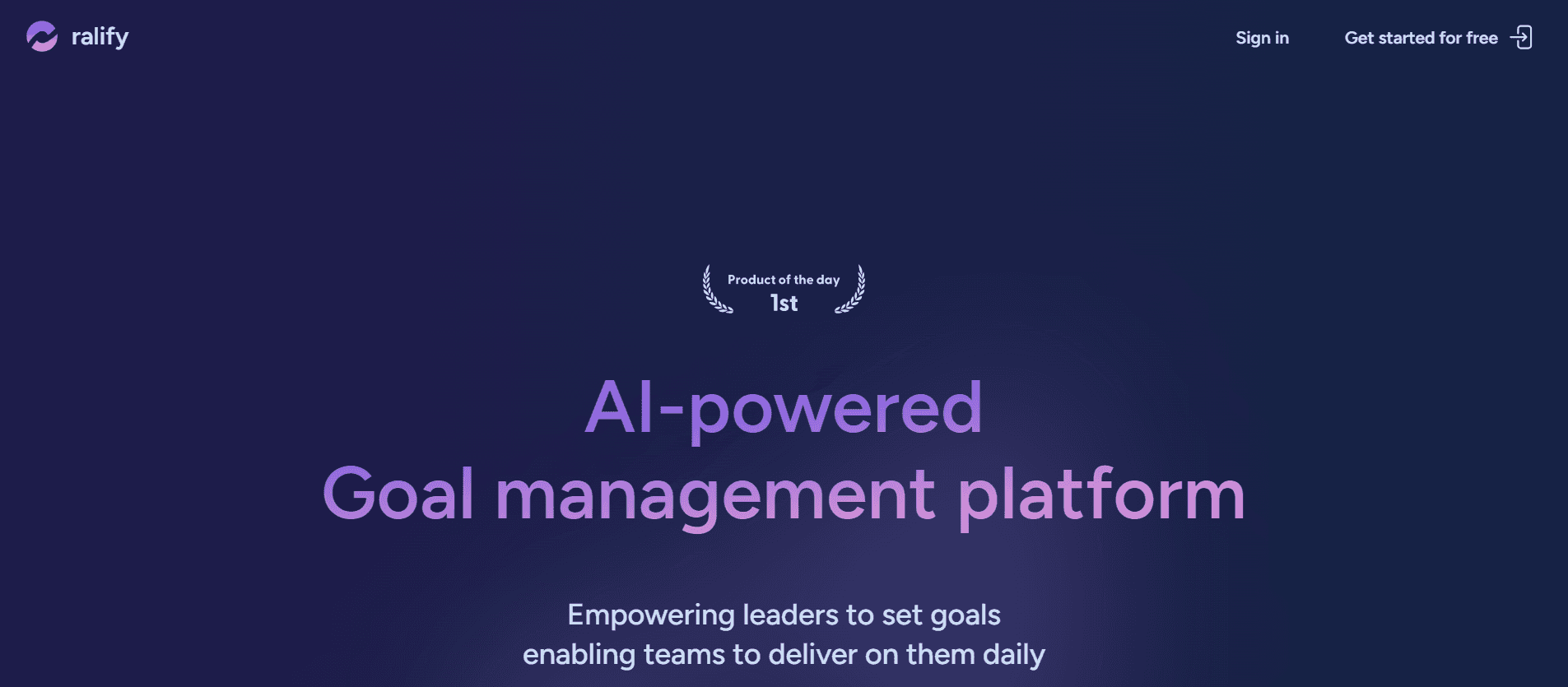 Ralify - Goal Management Platform for Leaders