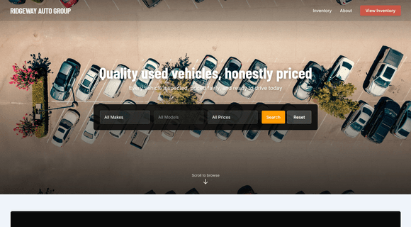 Car dealership website template