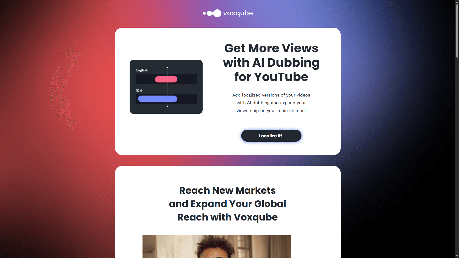 Voxqube – Multilingual Video Dubbing Platform