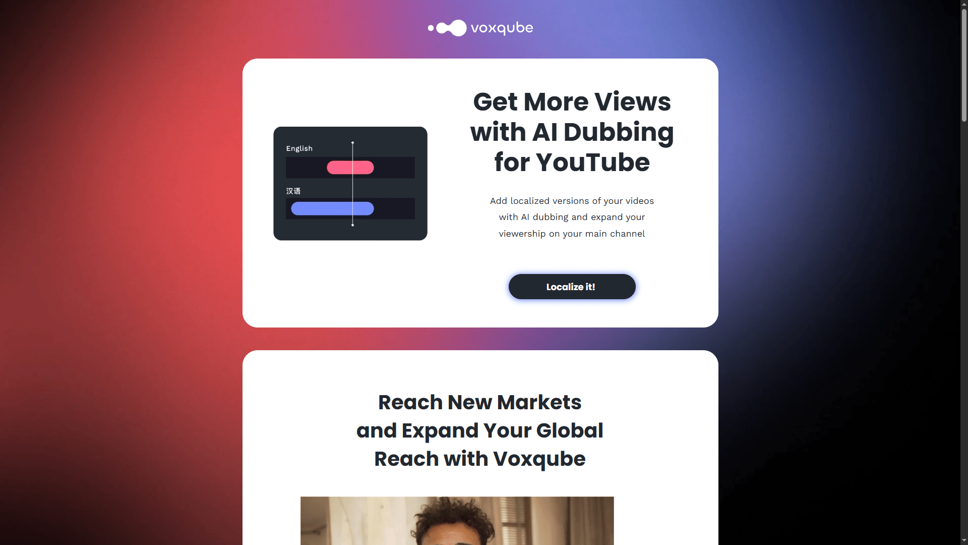 Voxqube – Multilingual Video Dubbing Platform