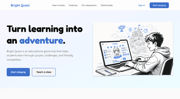 Education games web app