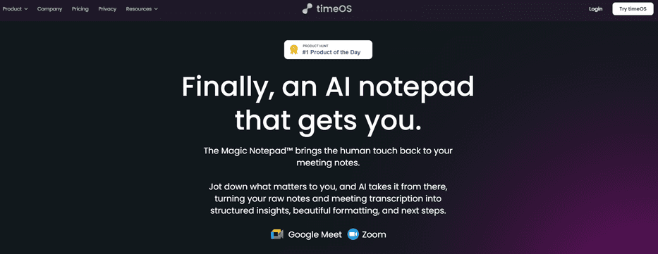 Magic Notepad by timeOS - Meeting Assistant for Capturing Notes ...