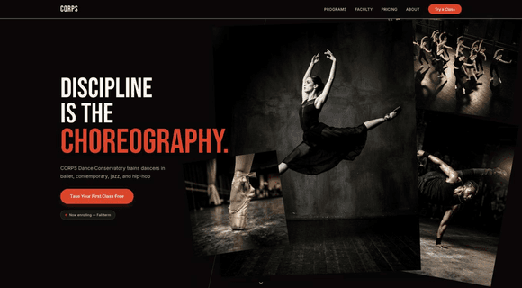 Dance school website template