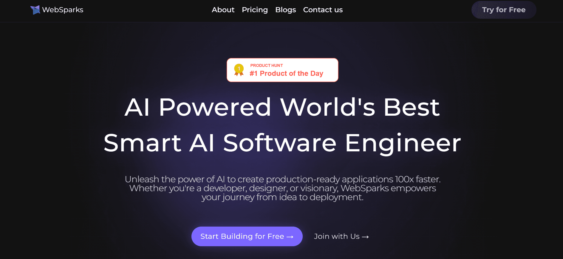 WebSparks - AI Powers Your Full-Stack Development for Efficiency