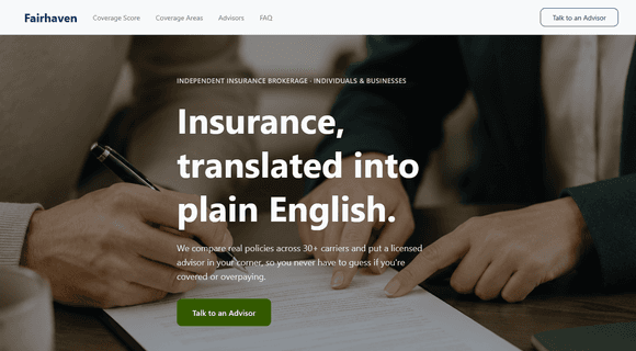 Insurance broker website