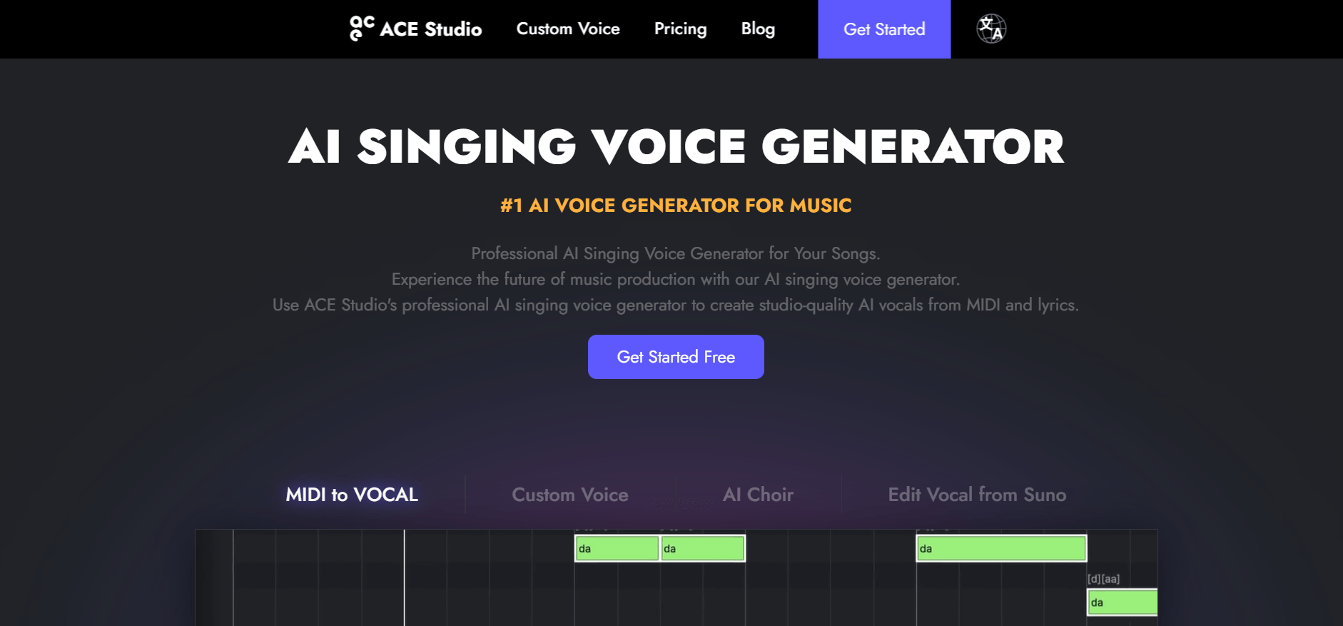 ACE Studio - Generate Custom Vocals in Seconds with AI