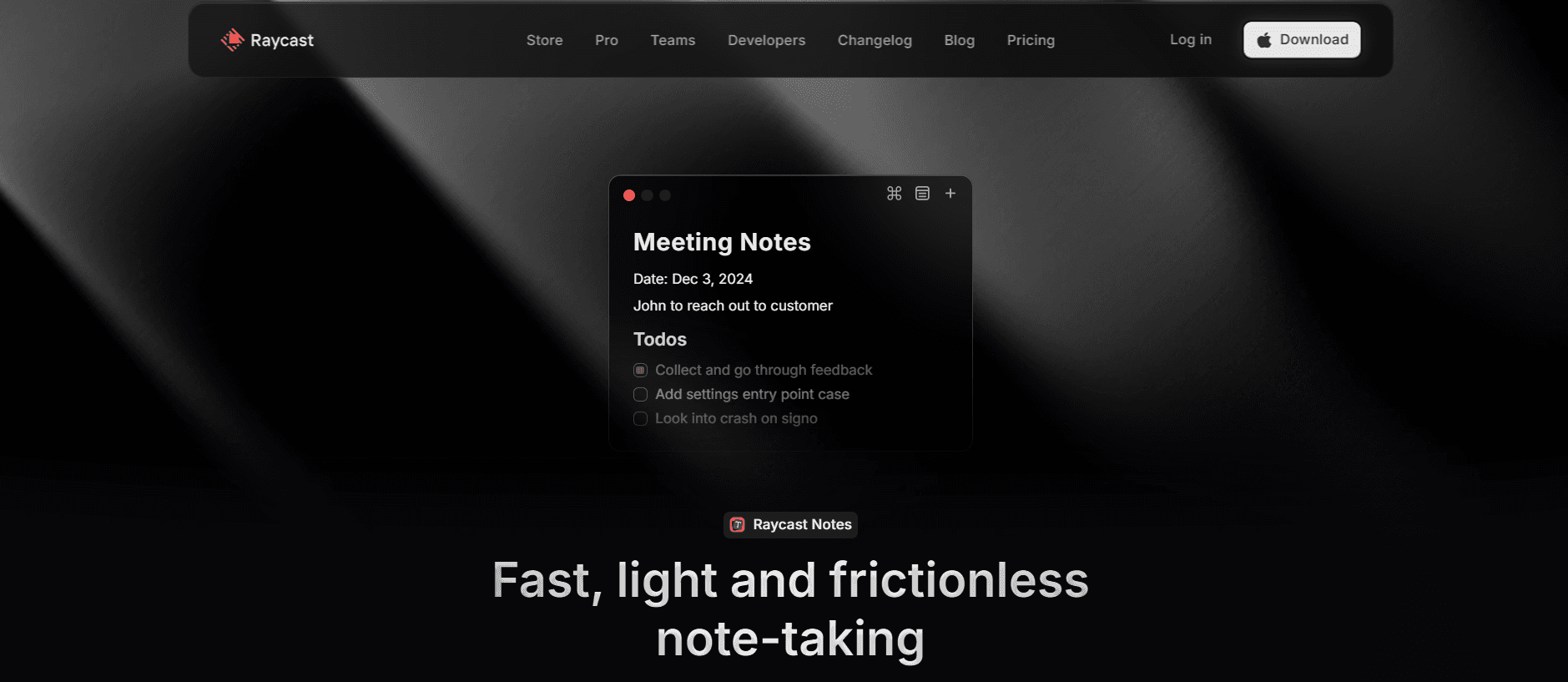 Raycast Notes - Frictionless Workflow, Capture Ideas Instantly 