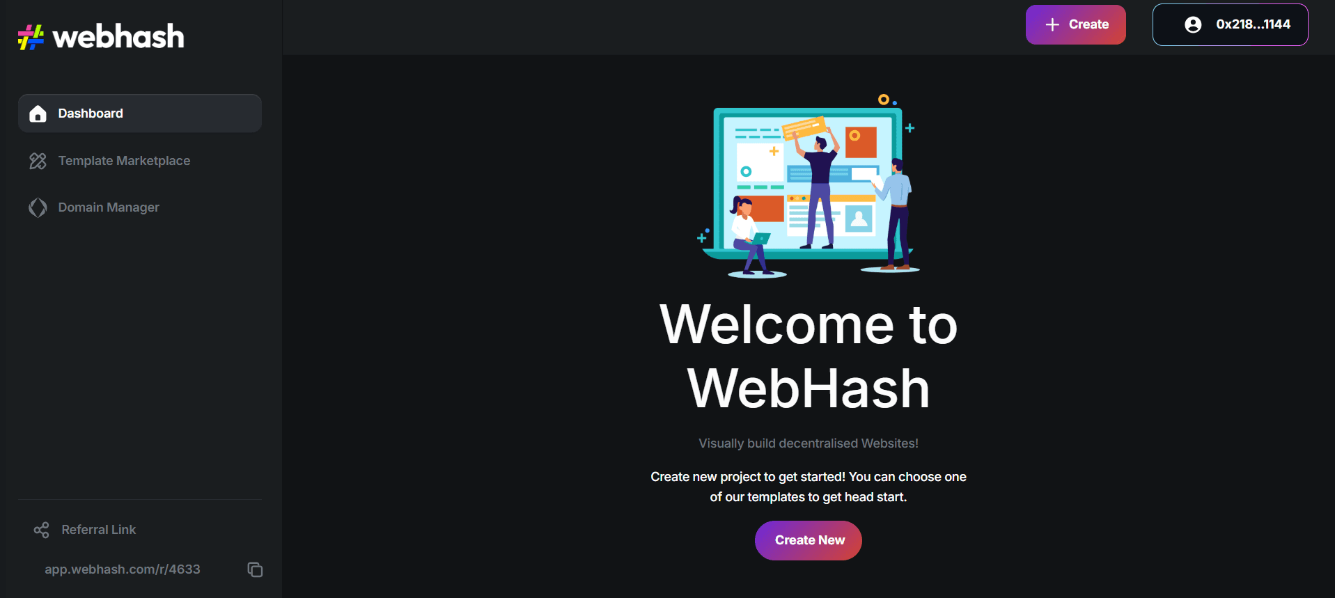 WebHash - Decentralized Website Generator