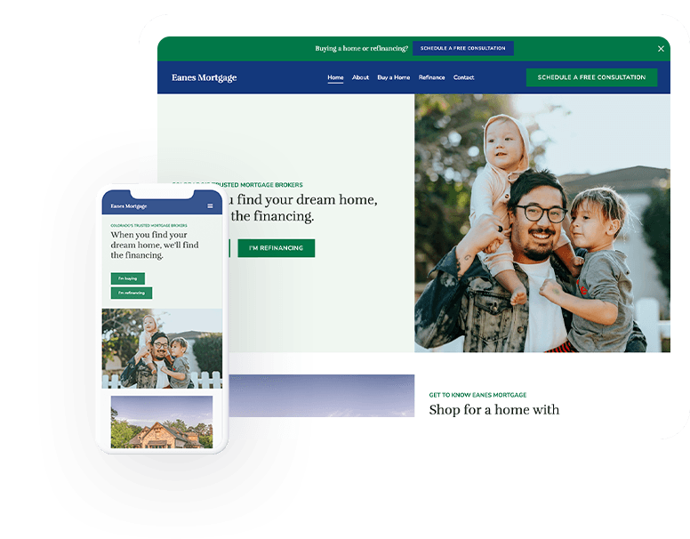 Website design for mortgage brokers