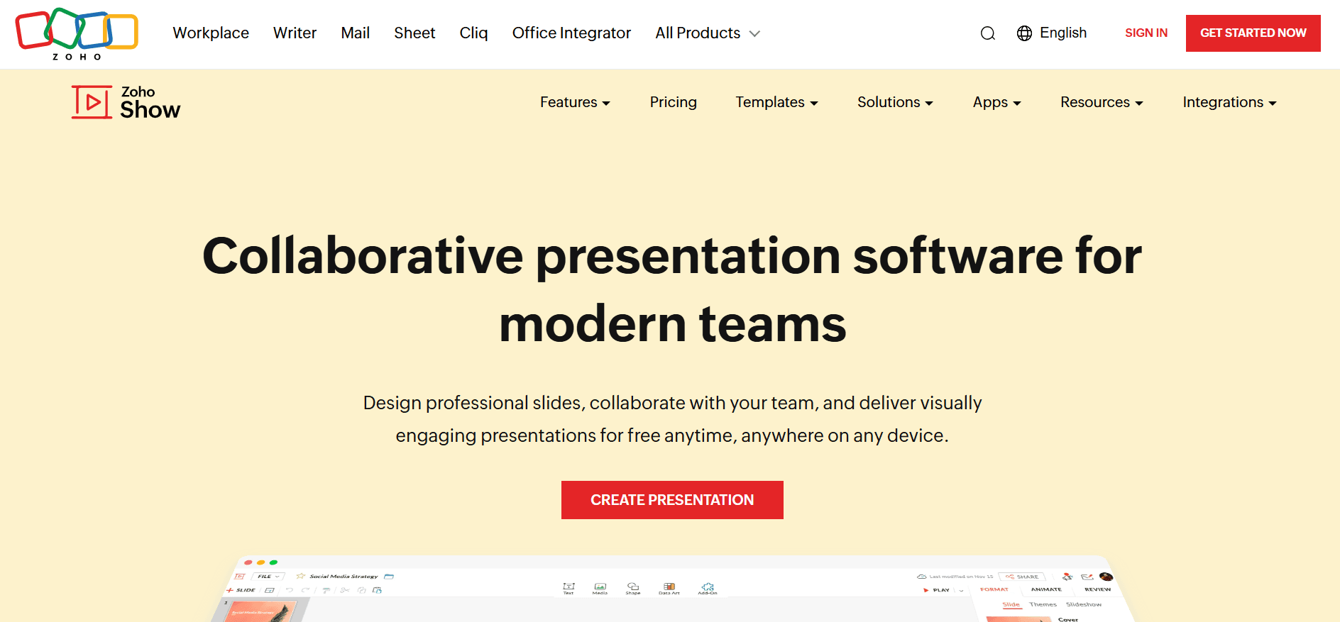 Zoho Show - Wow Your Audience with Interactive Presentations