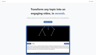 Animanic - Transform Text into Engaging Educational Videos Instantly | B12