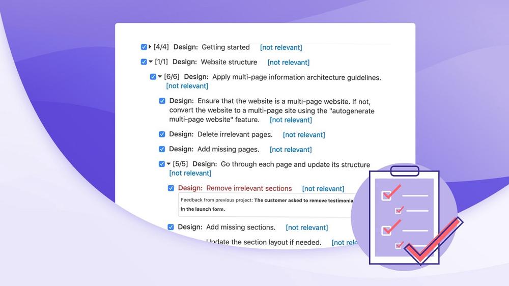 customized design checklist