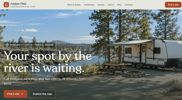 Campground website template