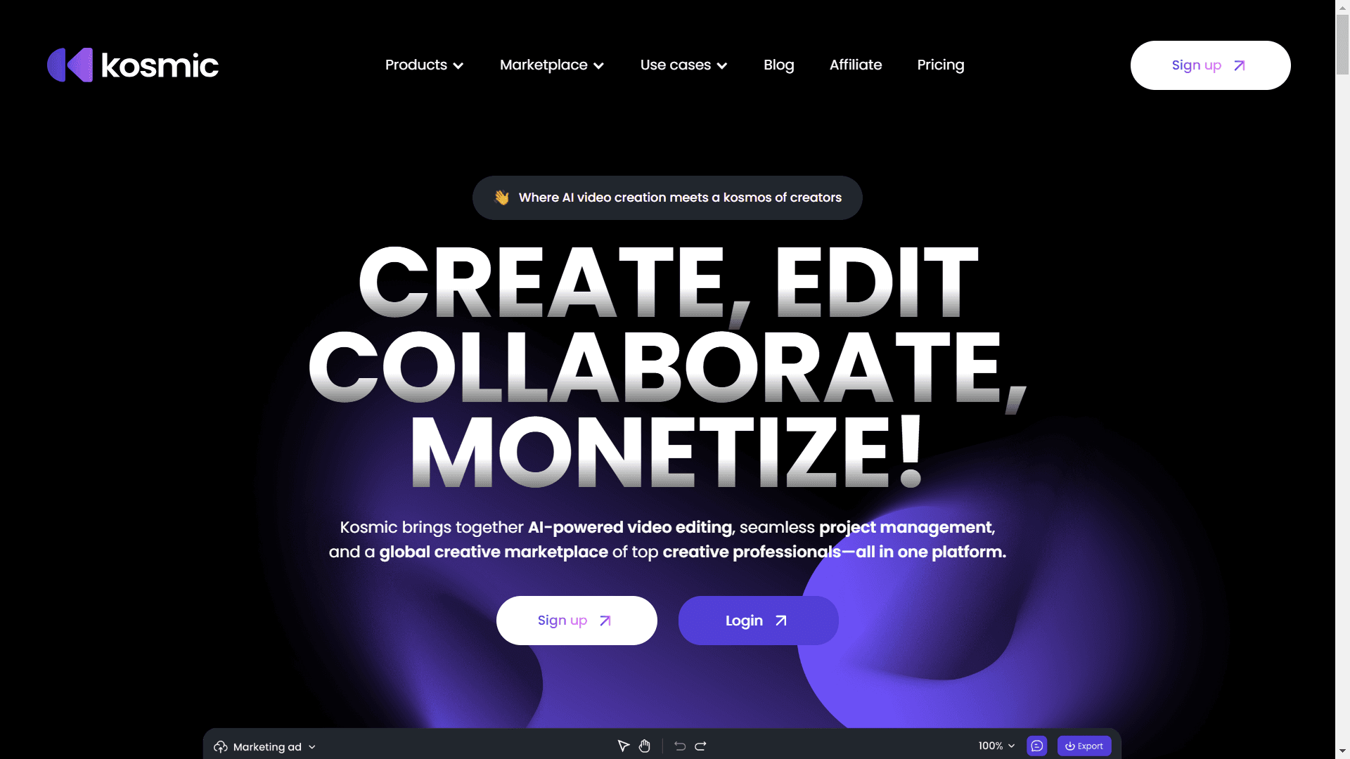 Kosmic AI - Scale Your Video Production with AI and Top Talent