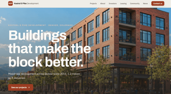 Real estate developer website template