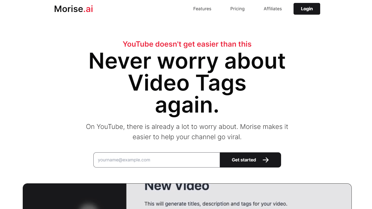 Morise.ai - AI Tool for All Your YouTube Needs