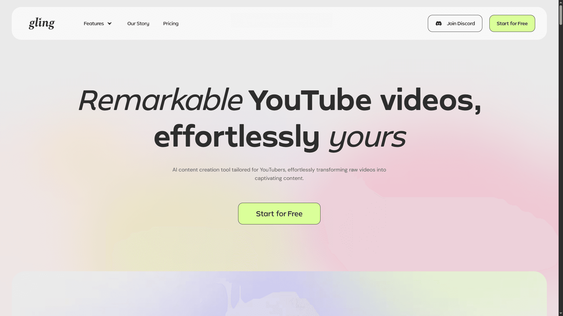Gling - AI Video Editing Tool
