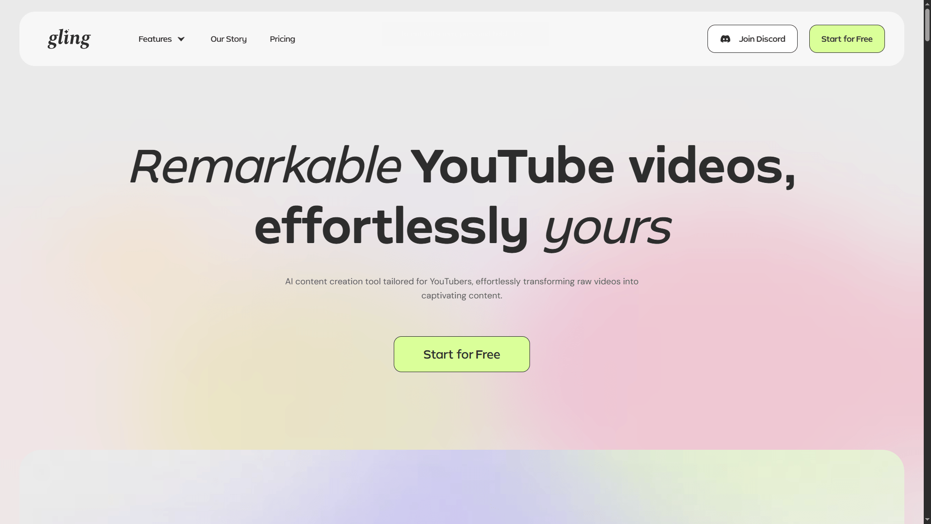 Gling - AI Video Editing Tool