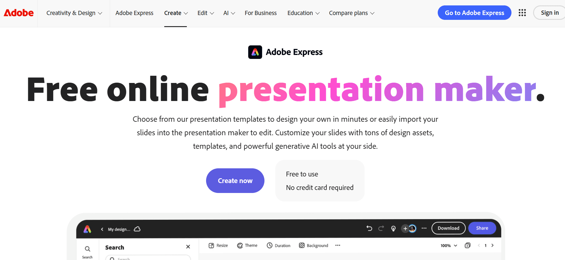 Adobe Express Presentation Maker - Create Impactful Presentations, Instantly & Free
