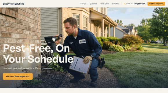Pest control website template