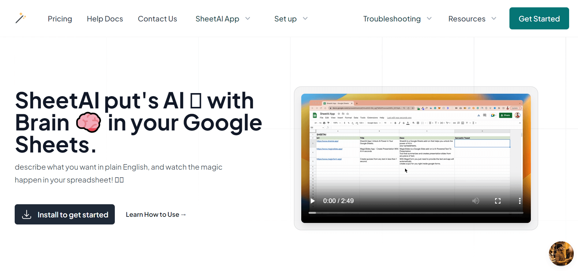 SheetAI.app - Supercharge Your Google Sheets Experience