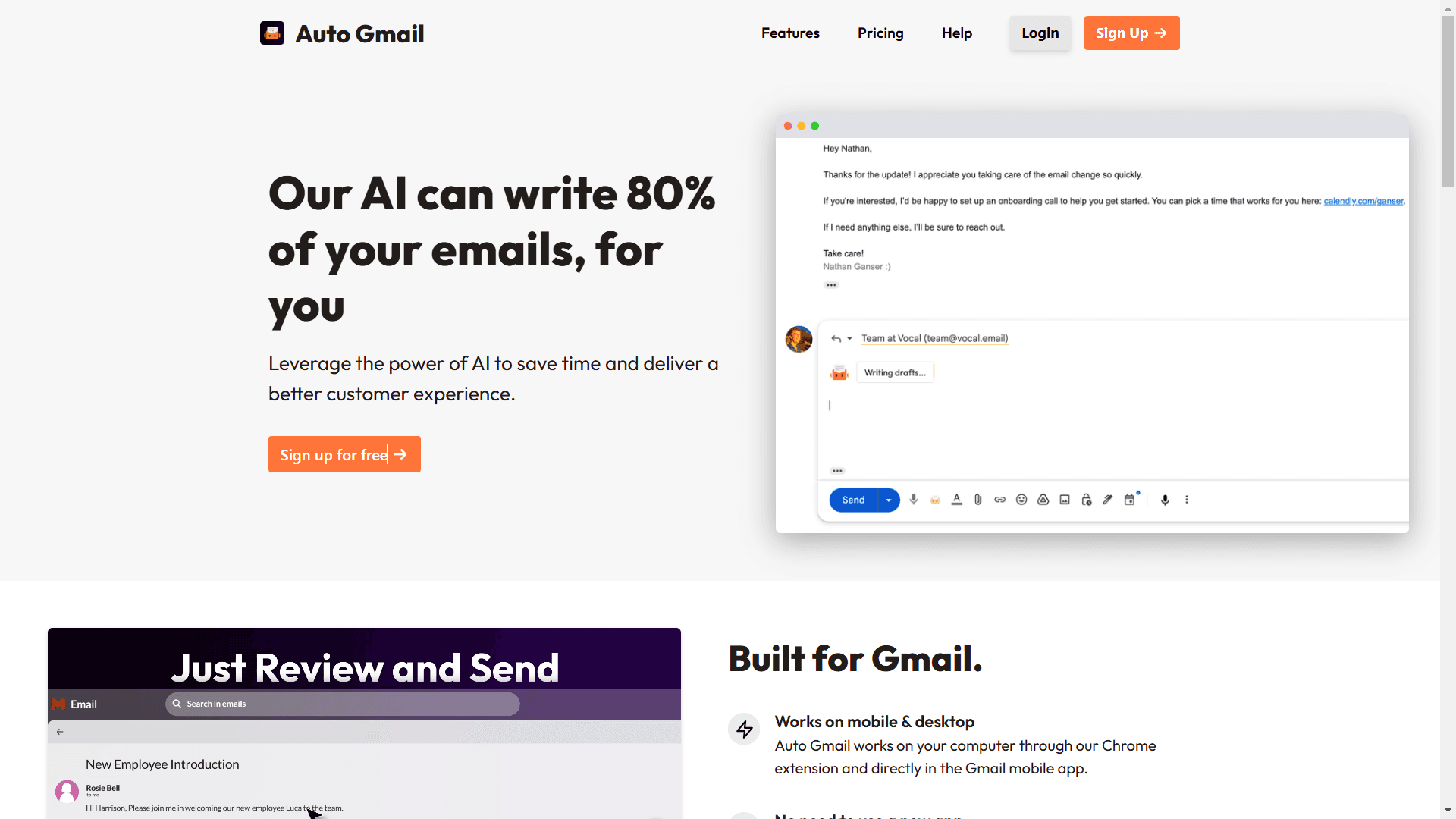 Auto Gmail - AI-Powered Email Drafting for Gmail