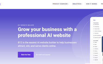  B12 - AI Website Builder & Tools for Businesses