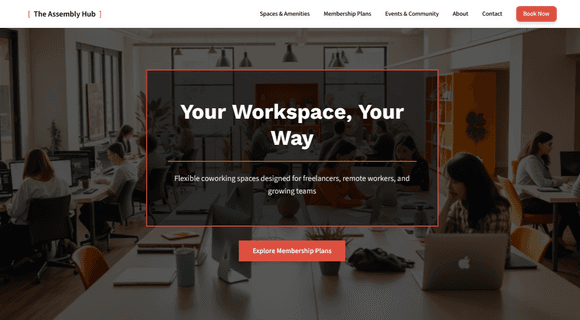 Coworking space website