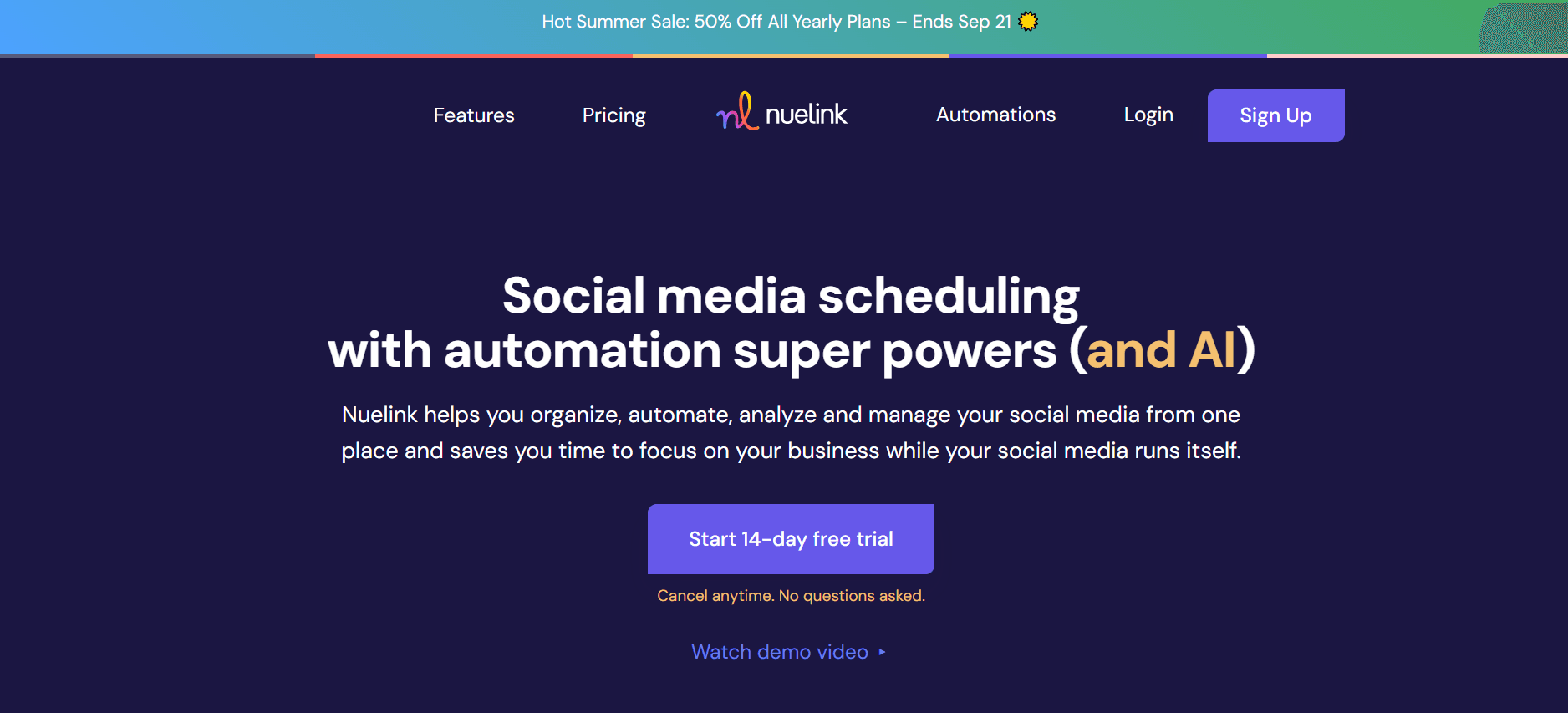Nuelink - Social Media Scheduler and Automation Tool