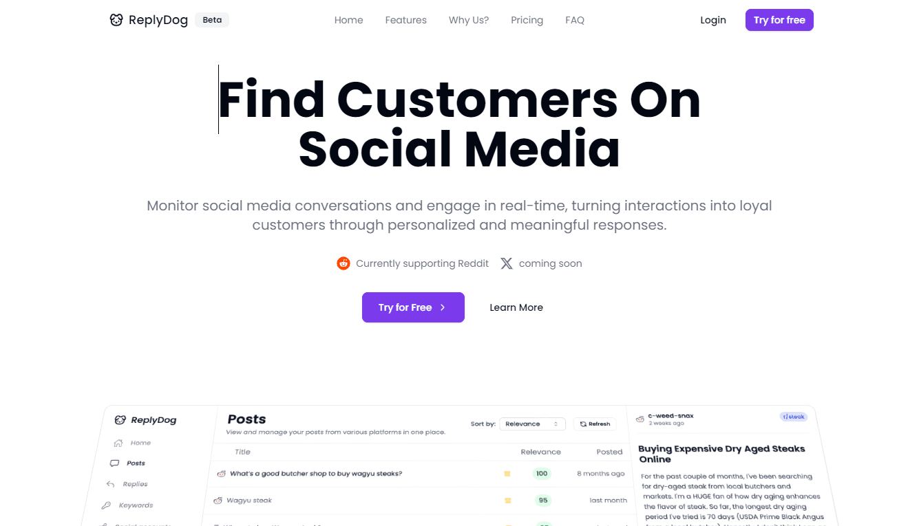 ReplyDog – Your Social Media Engagement Assistant