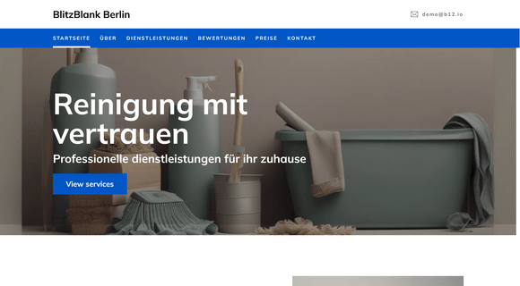 Website für Reinigungsdienst