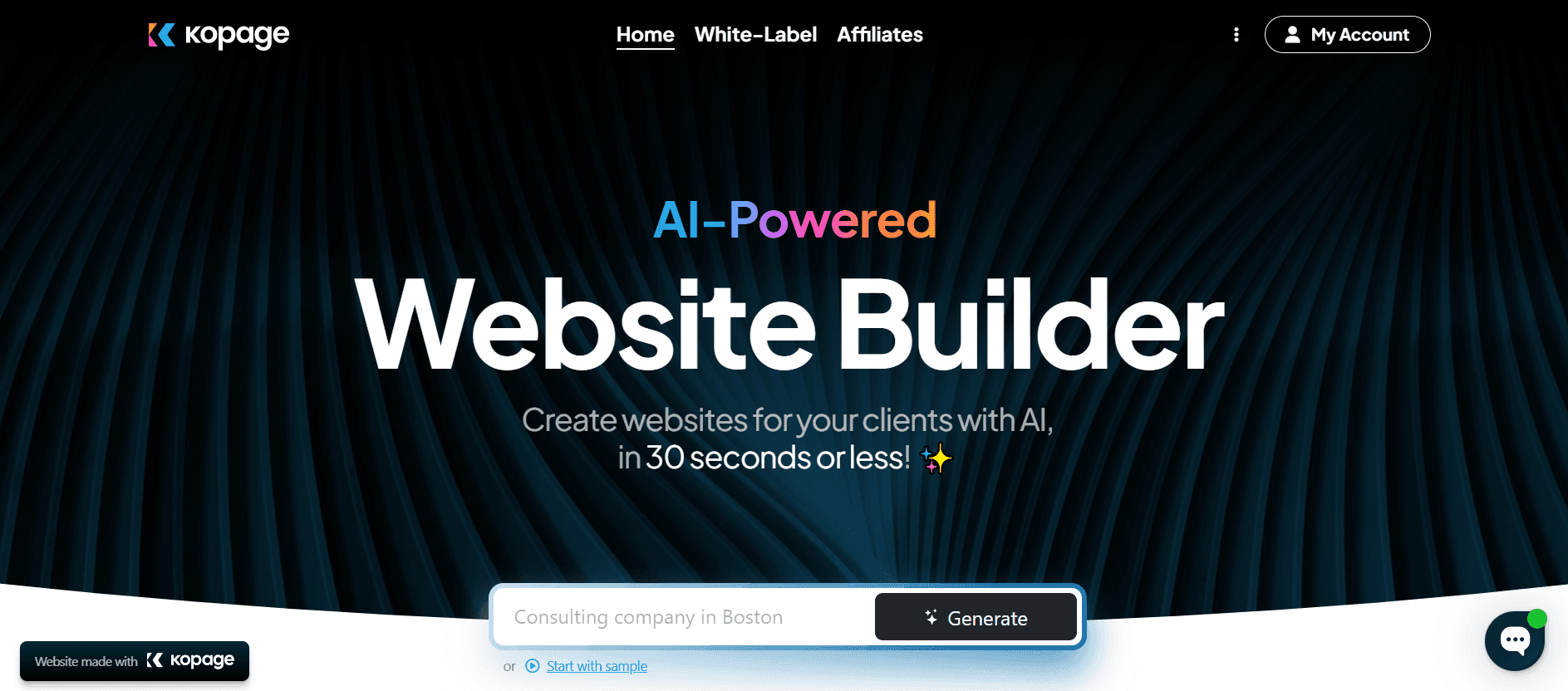 Kopage - White-Label AI-Powered Website Generator