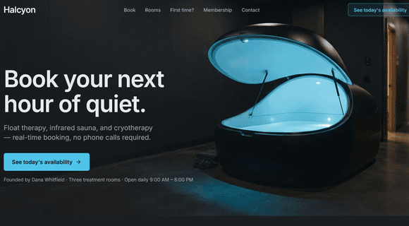 Booking website template