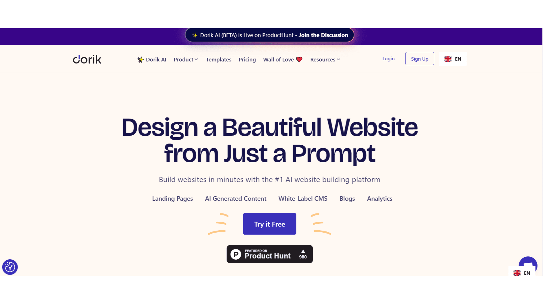 Dorik - Affordable AI Website Builder Ready in Minutes 