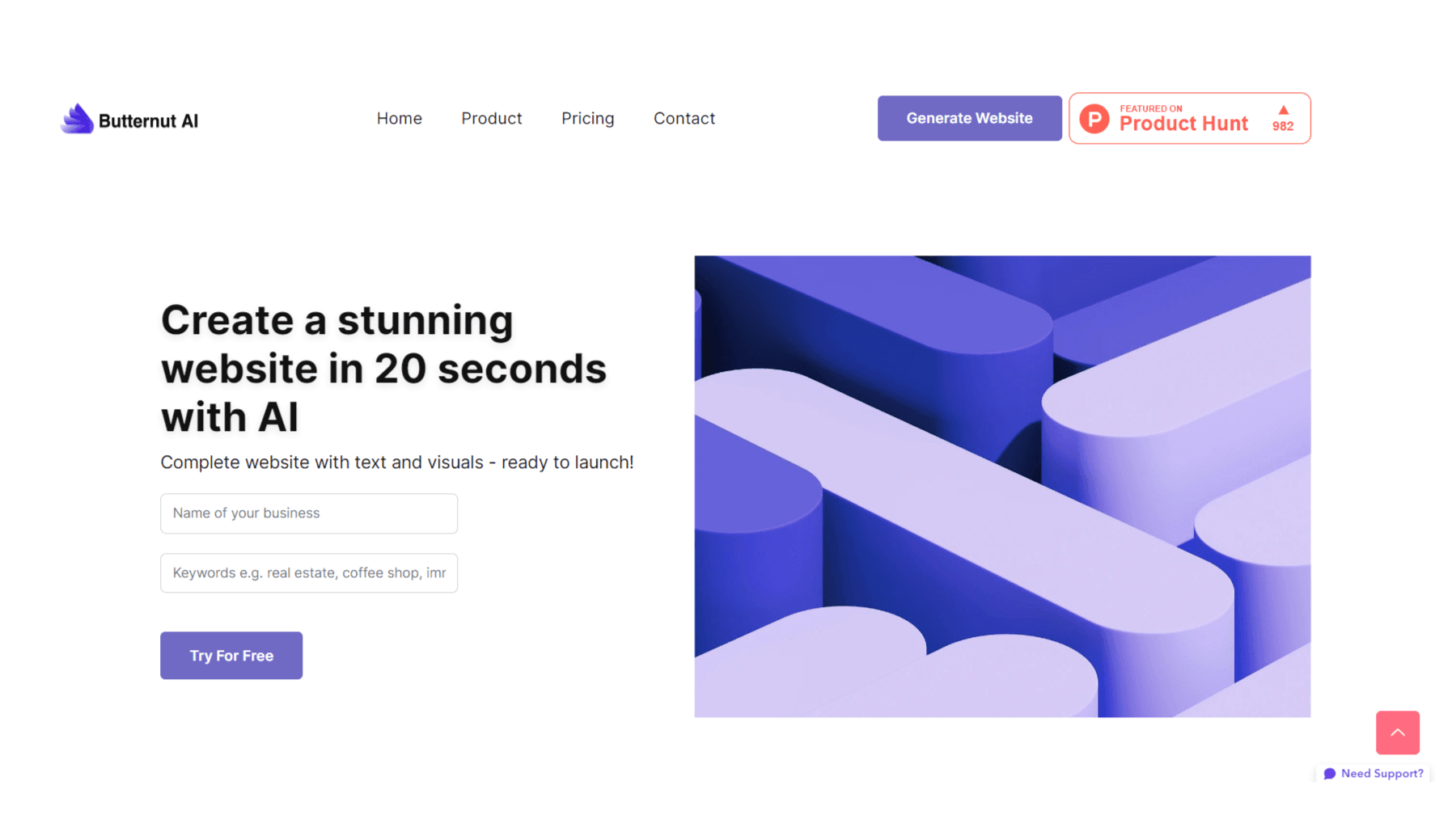 Butternut AI - Website Builder Complete with Text and Visuals