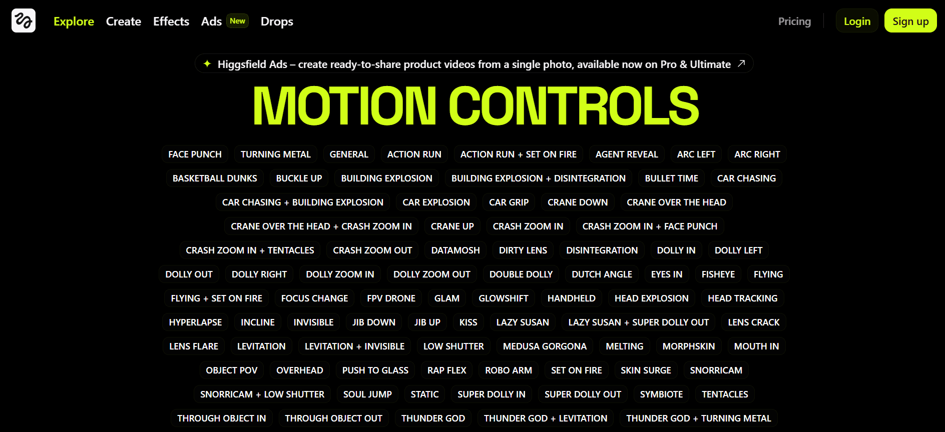 Higgsfield - Unleash Your Vision with AI Camera Control