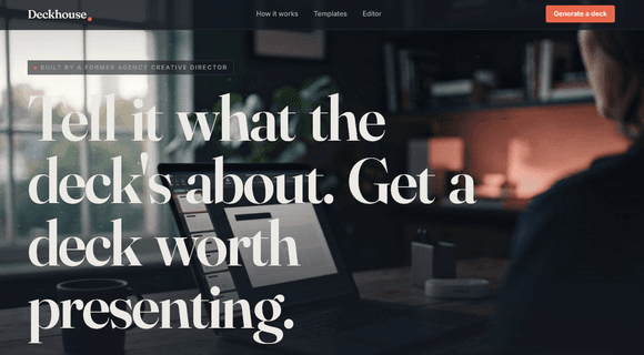 AI presentation maker homepage