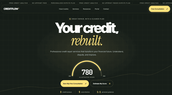 Credit repair website template