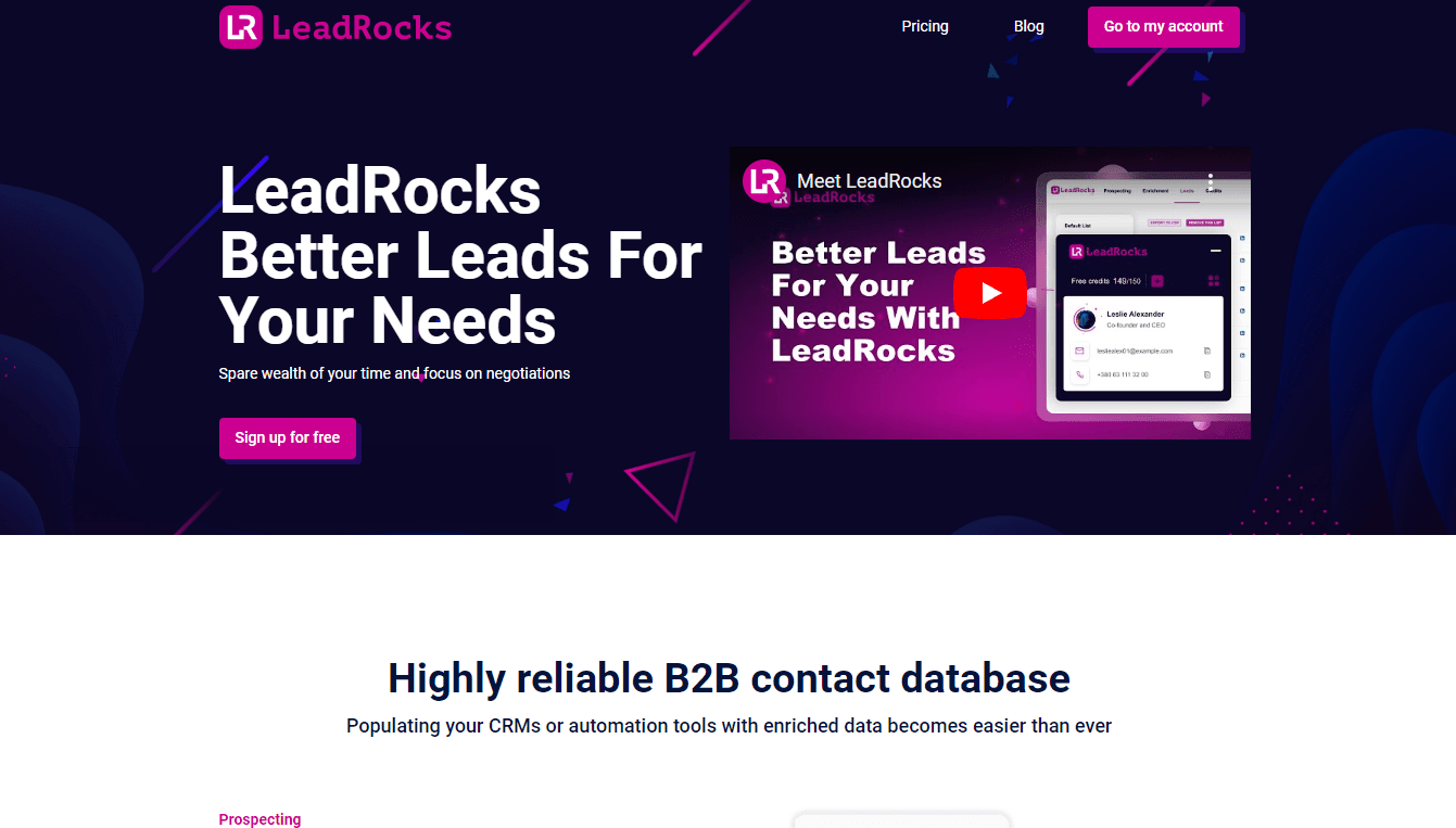 LeadRocks - Better Leads, Less Work