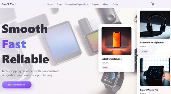 Dynamic ecommerce website