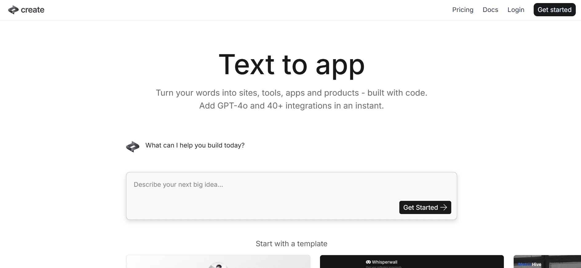 Create - Unlock Your Ideas and Build Free Apps with AI