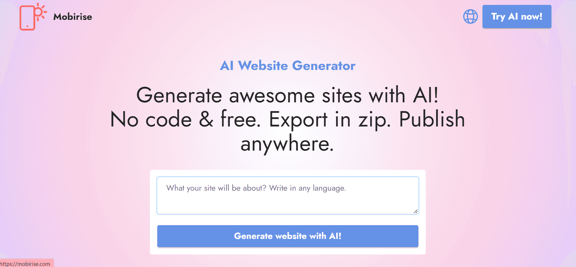 Mobirise AI Website Builder - Simple Website Builder