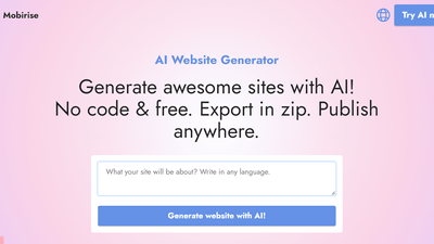 Mobirise AI Website Builder - Simple Website Builder