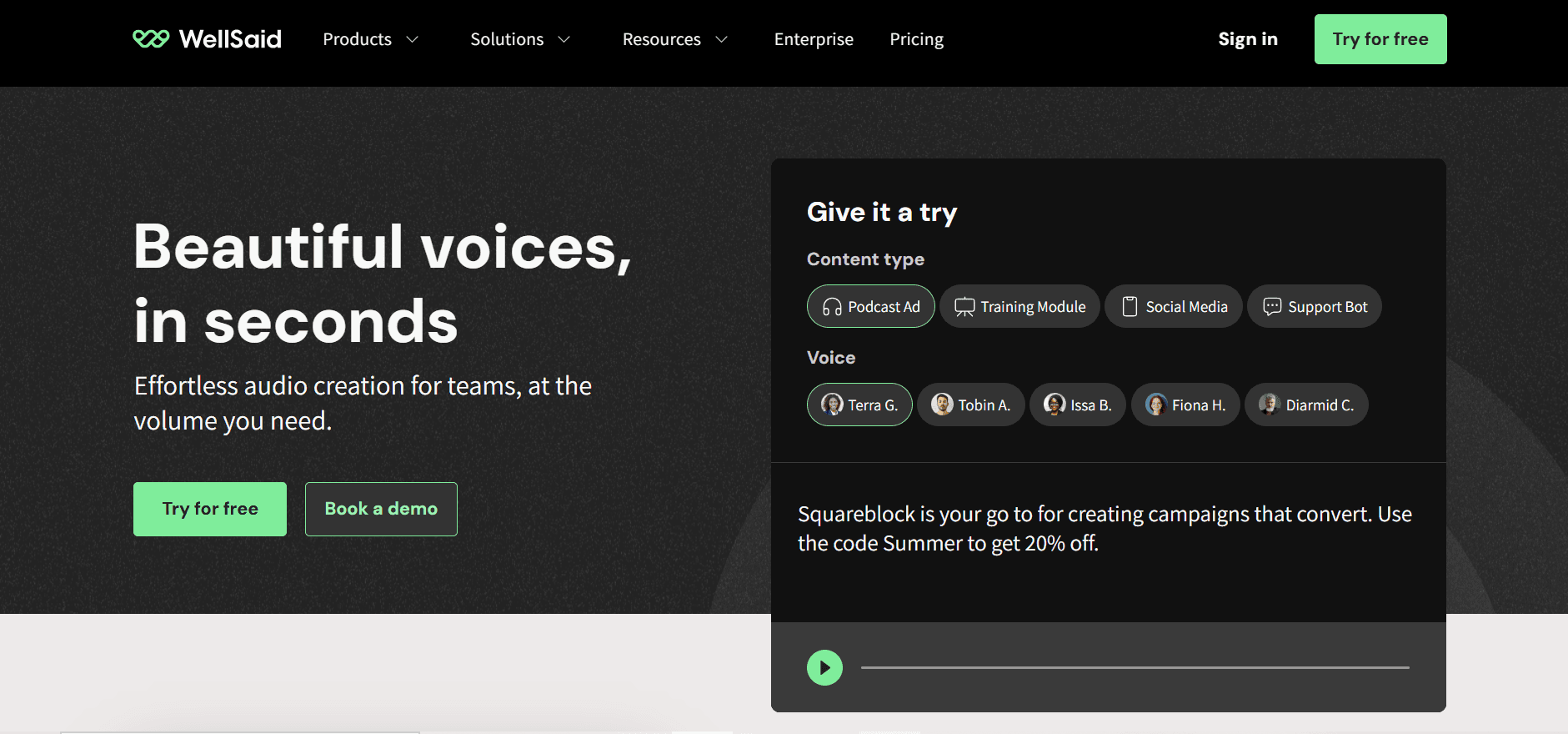 WellSaid - Craft Natural-Sounding AI in Any Dialect